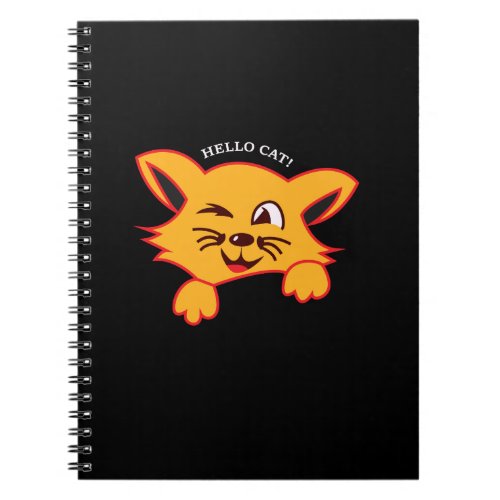 Vector professional funny cat t_shirt design vecto notebook