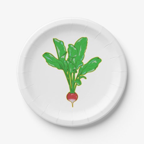 Vector Radish Paper Plates