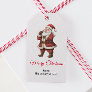 Vector Santa Claus Gift Tags