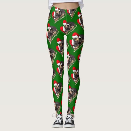 Vector Santa Paws Is Coming To Town Christmas Leggings