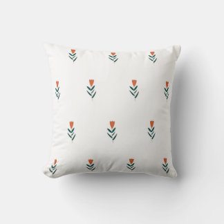 vector simple seamless botanical pattern with flow throw pillow