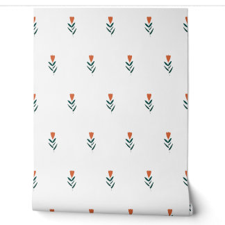 vector simple seamless botanical pattern with flow wallpaper