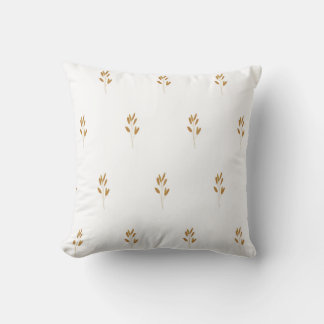 vector simple seamless botanical pattern with plan throw pillow