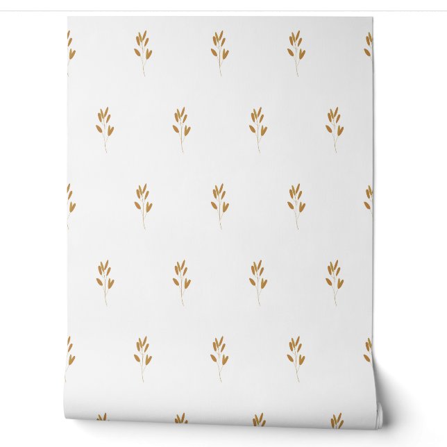 vector simple seamless botanical pattern with plan wallpaper  (Unrolling)