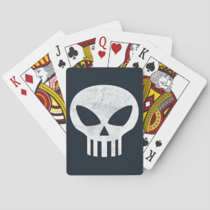 Vector Skull Distressed Poker Cards