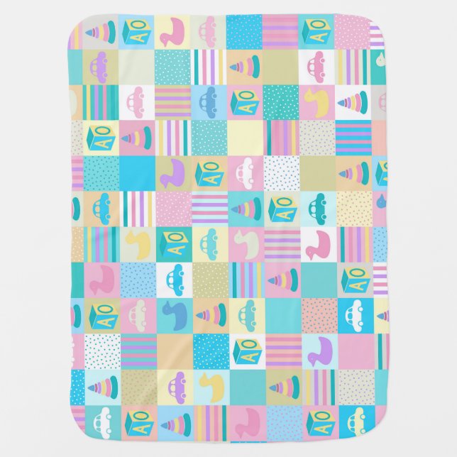 Vector Summer Pattern With Palms And Sea Baby Blanket (Front)