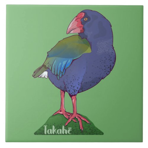 Vector takahe New Zealand Bird Ceramic Tile