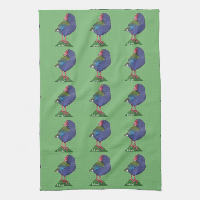 Vector takahe New Zealand Bird Kitchen Towel (Vertical)