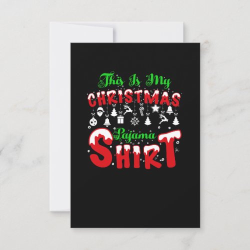 Vector this is my christmas pajama shirt quotes t  invitation