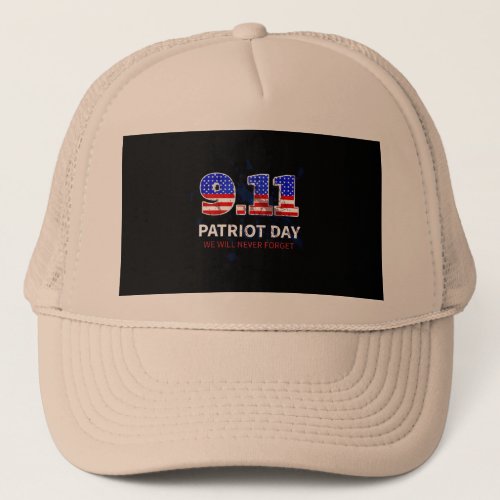 Vector usa patriot day trucker hat