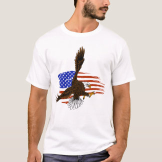 Vector vector american eagle against usa flag T-Shirt