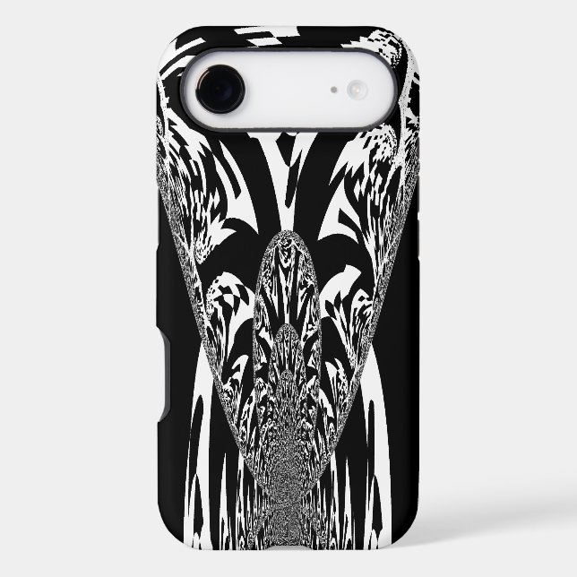 Vector Velocity Hypnotic Black White Abstract Desi Case-Mate iPhone Case (Back)