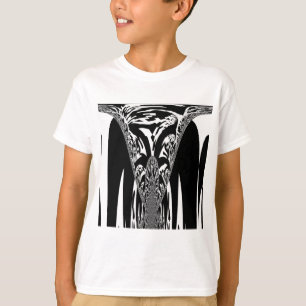 Vector Velocity Hypnotic Black White Abstract Desi T-Shirt