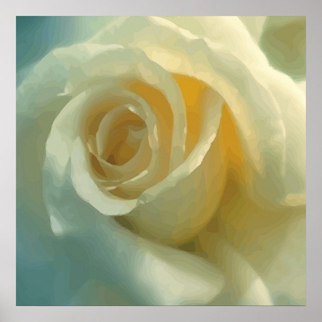 Vector White Rose Poster (Front)