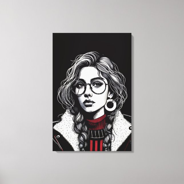 Vectorial Girl  Canvas Print (Front)