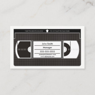 Vectorized Videotape Business Card