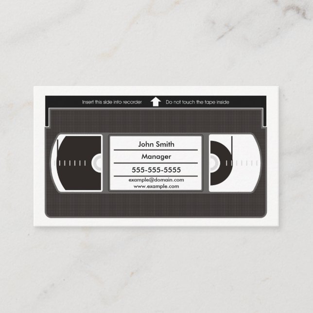 Vectorized Videotape Business Card (Front)