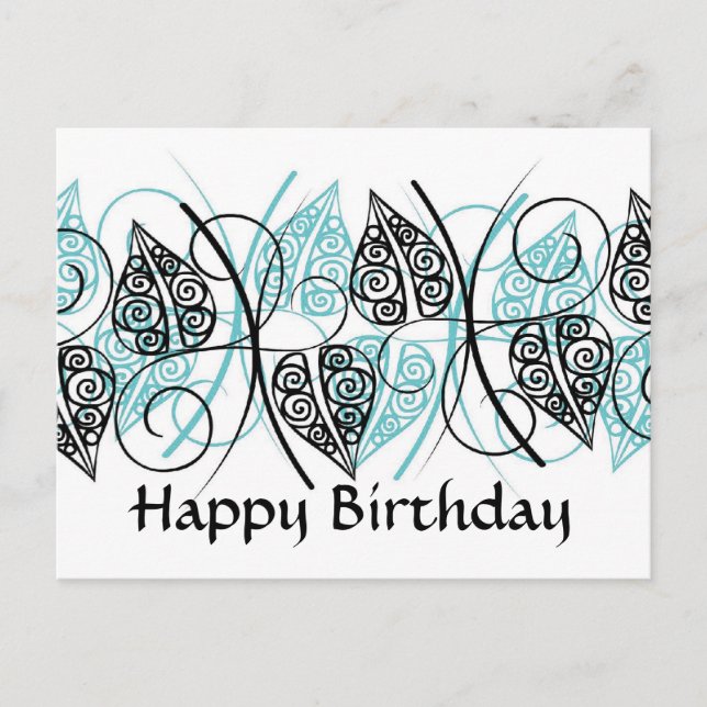 Vectors - Happy Birthday - Customized Postcard (Front)