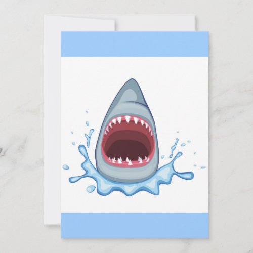 vectorstock_383155 Cartoon Shark Teeth hungry Personalized Announcement
