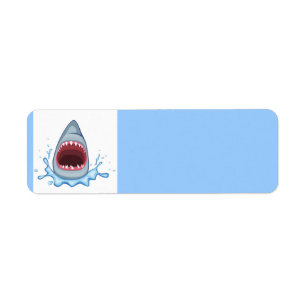 vectorstock_383155 Cartoon Shark Teeth hungry Label