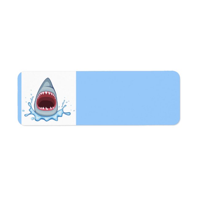 vectorstock_383155 Cartoon Shark Teeth hungry Label (Front)