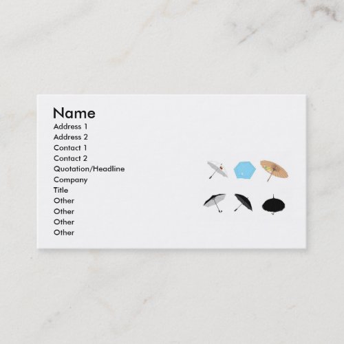 vectorvaco_09101901_umbrella_vectors_large, Nam... Business Card Template