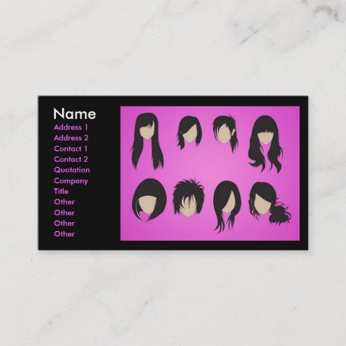 vectorvaco_09102001_hair_style_large, Name, Add... Business Card
