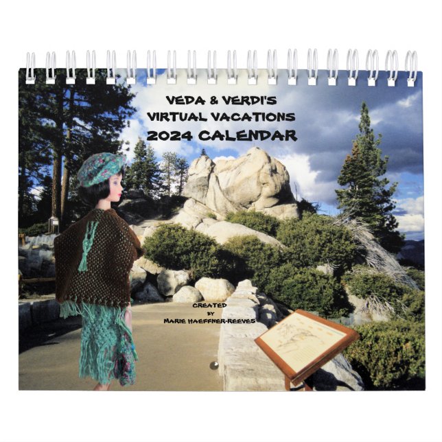 VEDA & VERDI'S VIRTUAL VACATIONS 2024 CALENDAR (Cover)