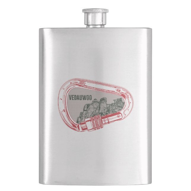Vedauwoo Climbing Carabiner Flask (Front)