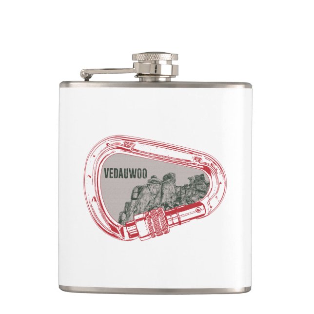 Vedauwoo Climbing Carabiner Flask (Front)