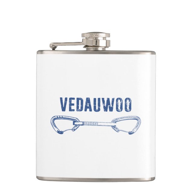 Vedauwoo Climbing Quickdraw Flask (Front)
