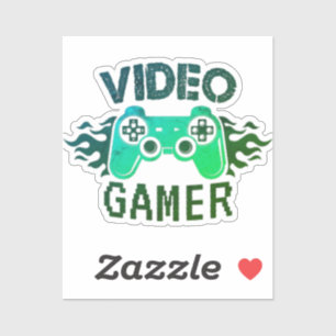  Vedio gamer designCustom-Cut Vinyl Sticker