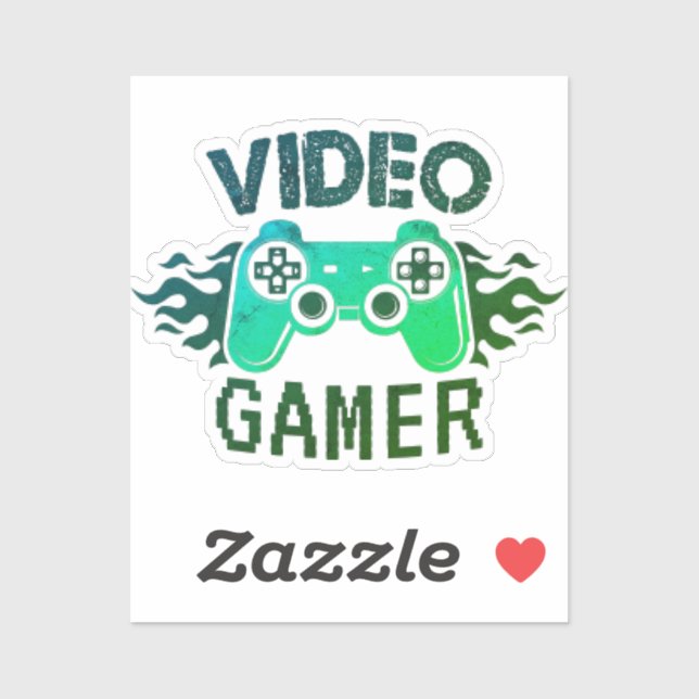  Vedio gamer designCustom-Cut Vinyl Sticker (Sheet)