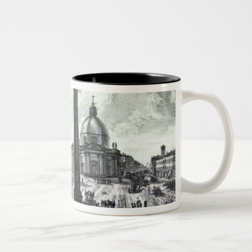 Veduta della Piazza del Popolo c1750 Two_Tone Coffee Mug