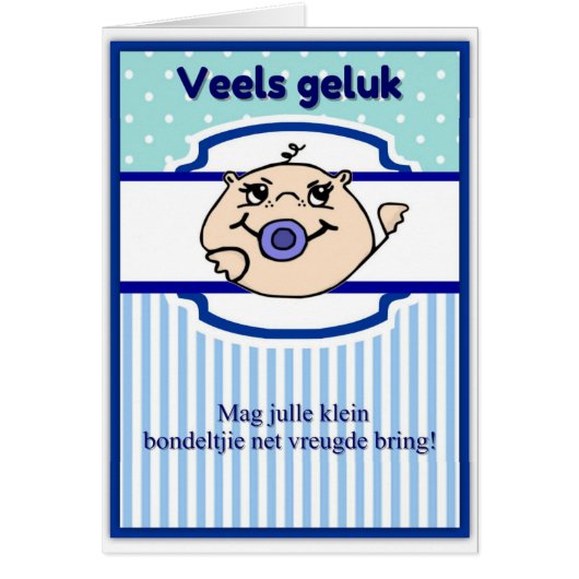 Veels geluk met die bondeltjie vreugde (Front)