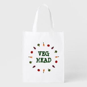Veg Head Colorful Veggies Reusable Grocery Bag