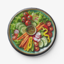 Veg Salad Paper Plate