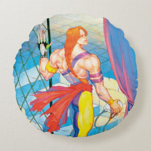 Vega After Fight Round Pillow