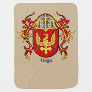 Vega Historical Heraldic Shield and Mantling Baby Blanket