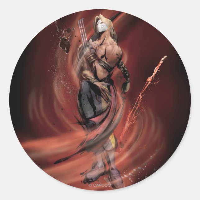 Vega Standing Classic Round Sticker (Front)