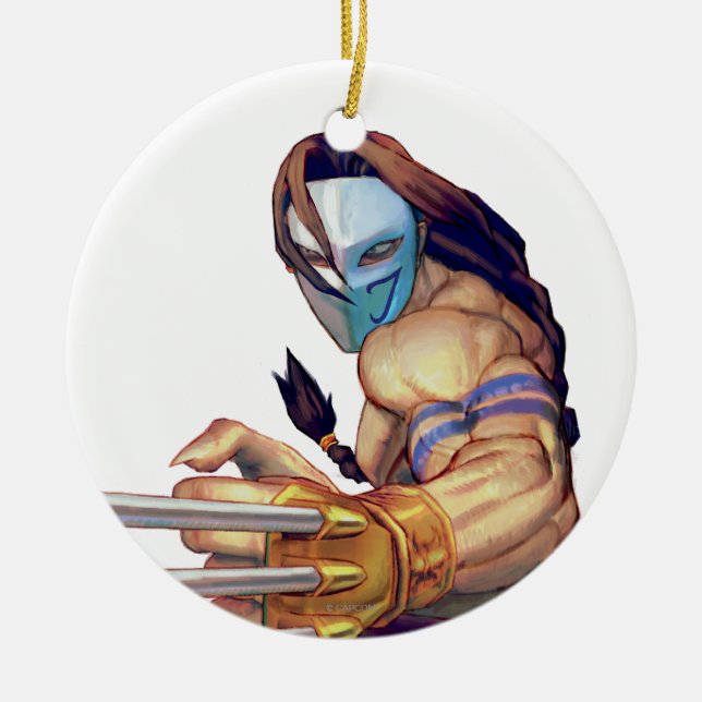 Vega With Claws Ceramic Ornament (Front)