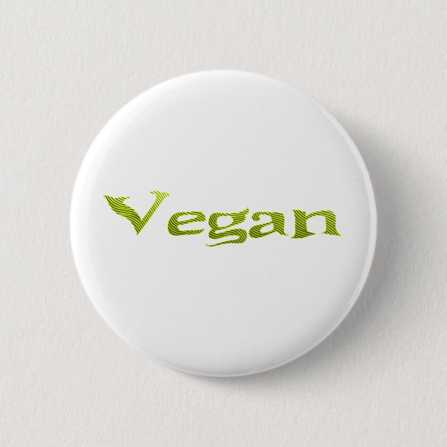 Vegan 1 pinback button (Front)
