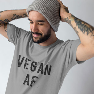 Vegan AF Funny Dark Gray T-Shirt