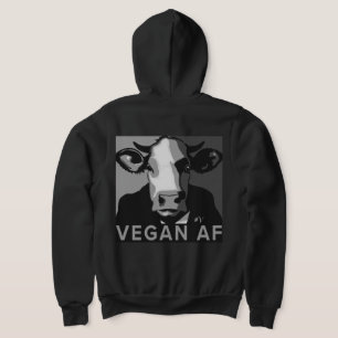 Vegan AF Pop Art Hoodie in Black and White