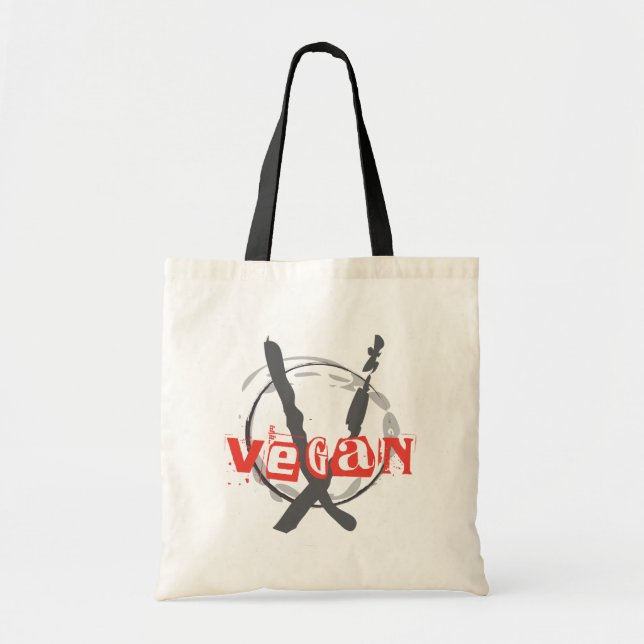 Vegan Anarchist Tote Bag (Front)