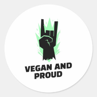 Vegan And Proud - Vegan Activists Classic Round Sticker