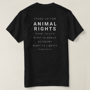 Vegan Animal Rights Minimal Typography T-Shirt
