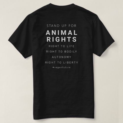 Vegan Animal Rights Minimal Typography  T_Shirt