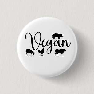 Vegan animals button