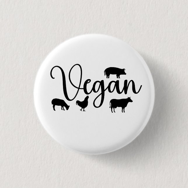 Vegan animals button (Front)